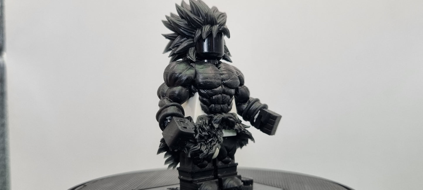 Building toy custom 3D printed buffed extreme spikey hair dude!