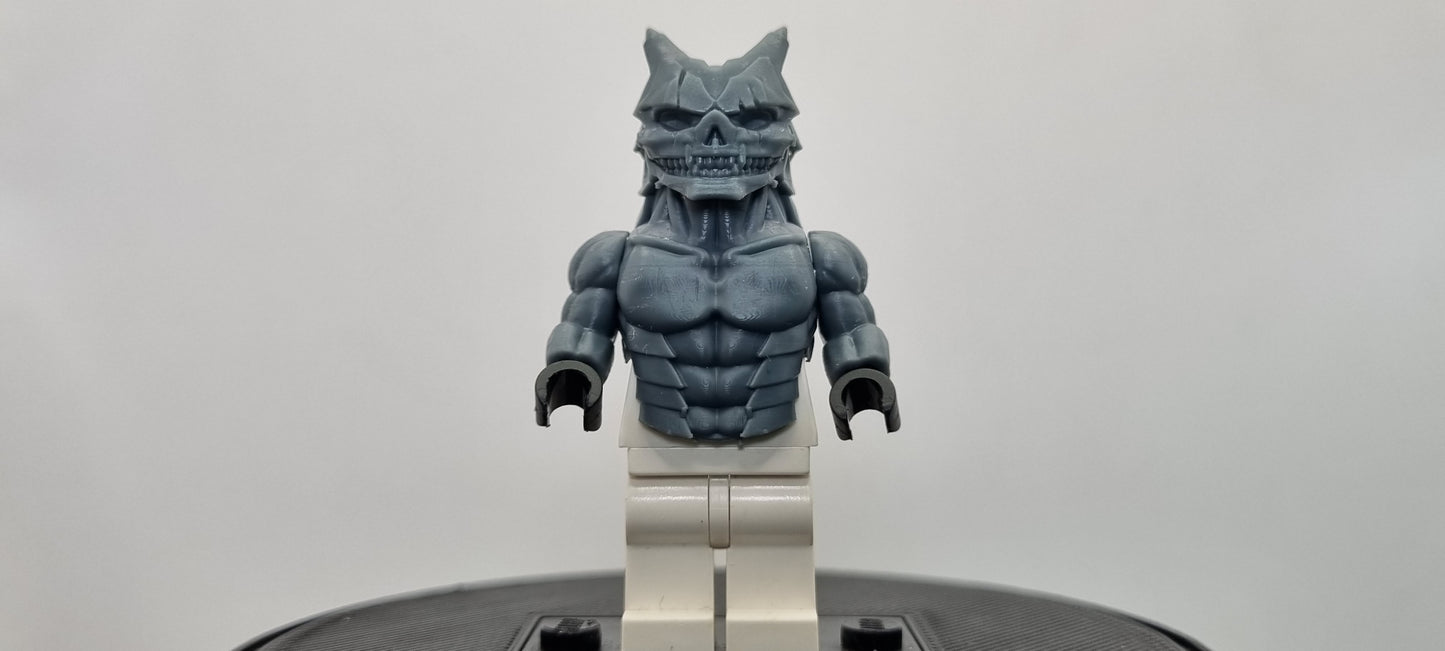 Building toy custom 3D printed monster number 8