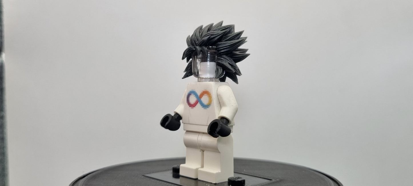 Building toy custom 3D printed in search for dragon spikey haired buffed guy