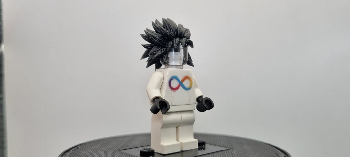 Building toy custom 3D printed in search for dragon spikey haired buffed guy