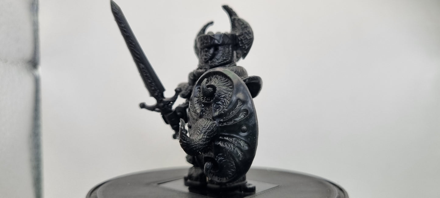 Building toy custom 3D printed knight with shield