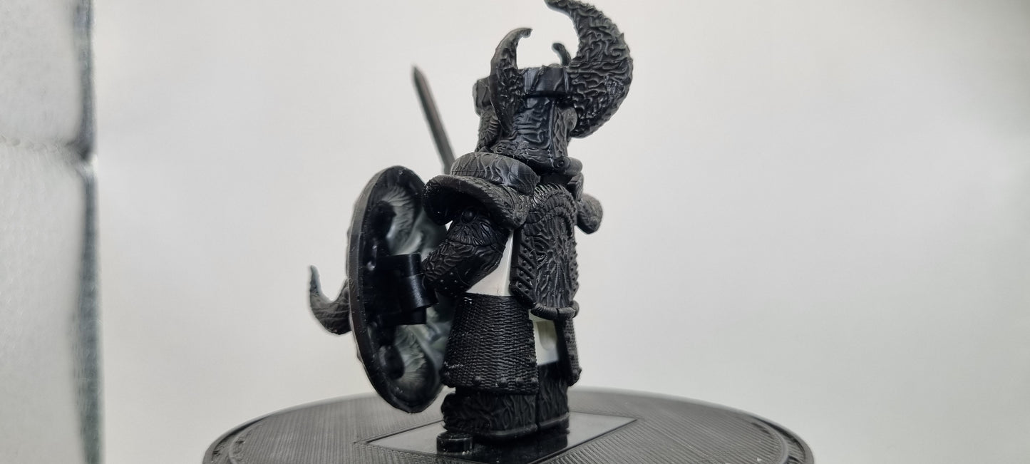 Building toy custom 3D printed knight with shield