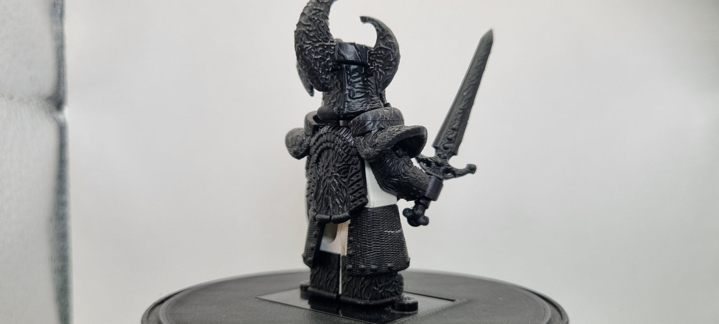 Building toy custom 3D printed knight with shield