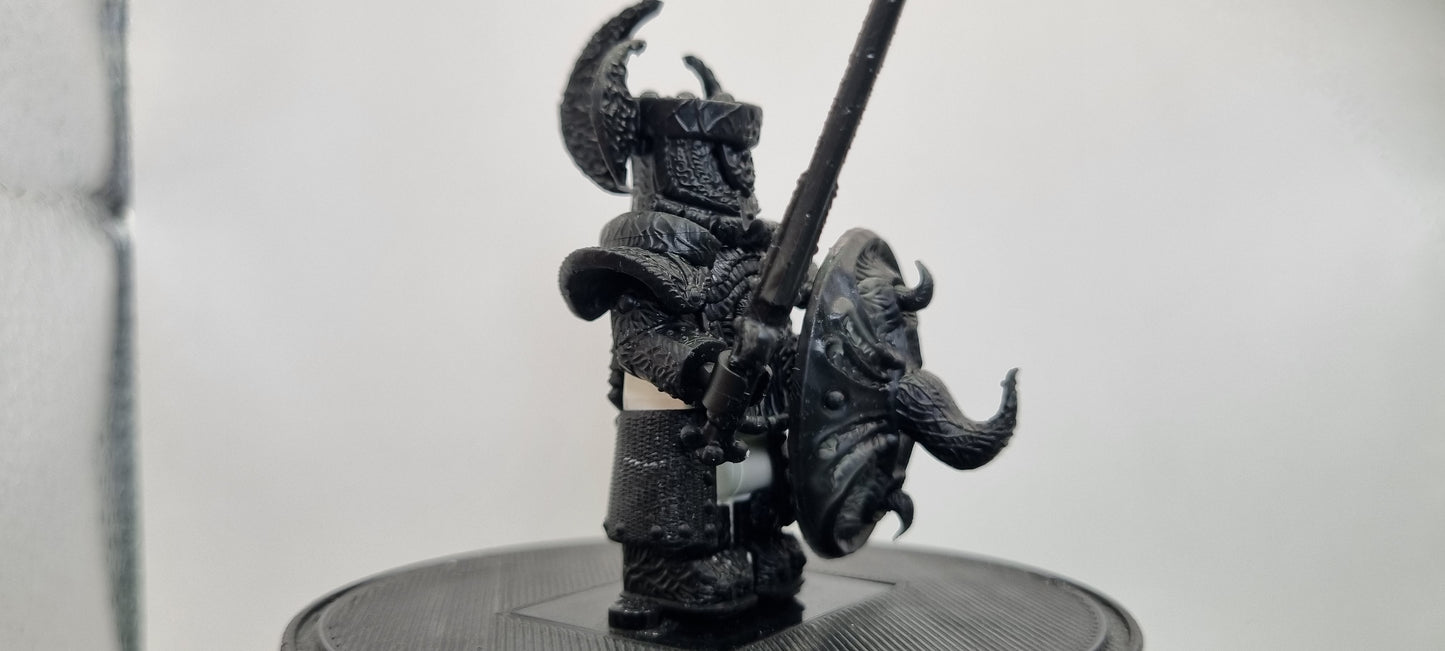 Building toy custom 3D printed knight with shield