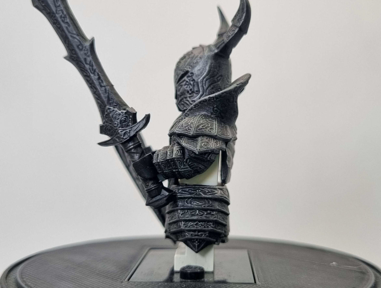 Building toy custom 3D printed fighter of the dark warrior painted!