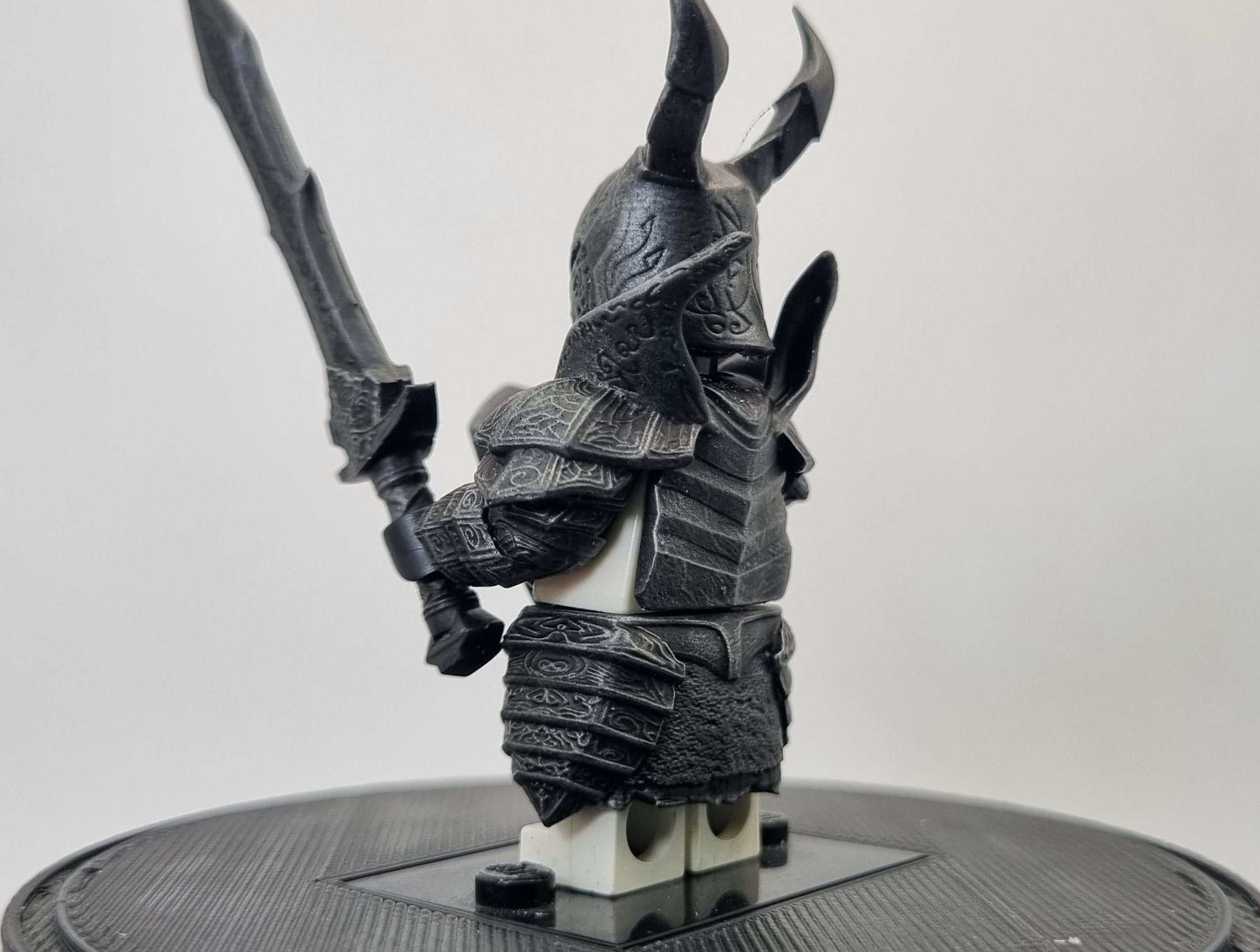 Building toy custom 3D printed fighter of the dark warrior painted!