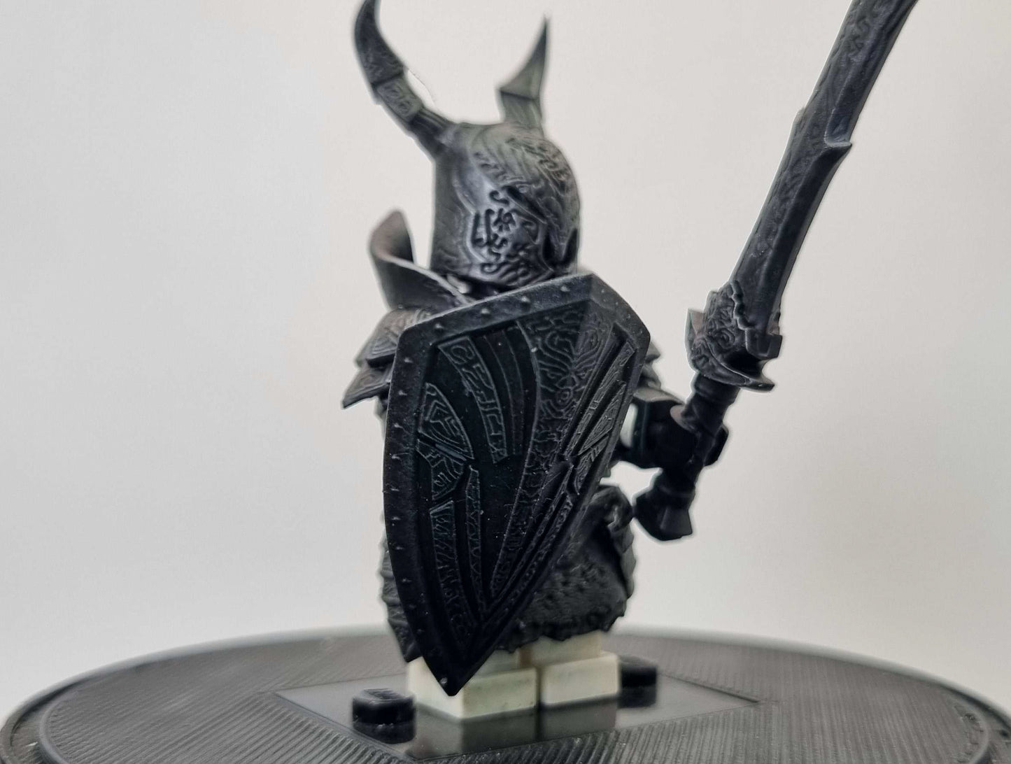 Building toy custom 3D printed fighter of the dark warrior painted!