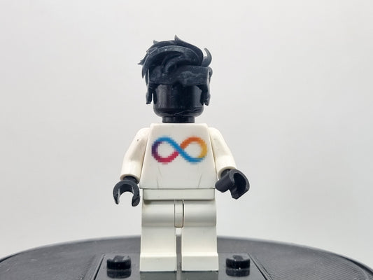 Building toy custom 3D printed super hero with sunglasses