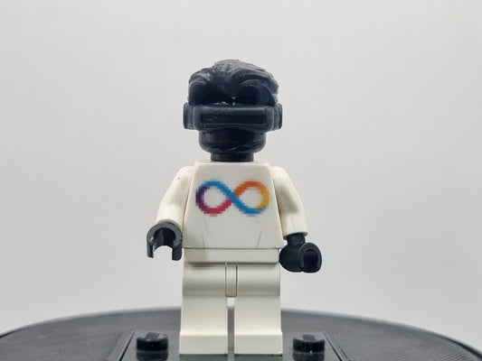 Building toy custom 3D printed laser eyed hero hair