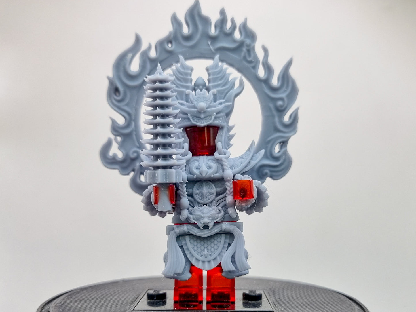 Building toy custom 3D printed flame warrior!