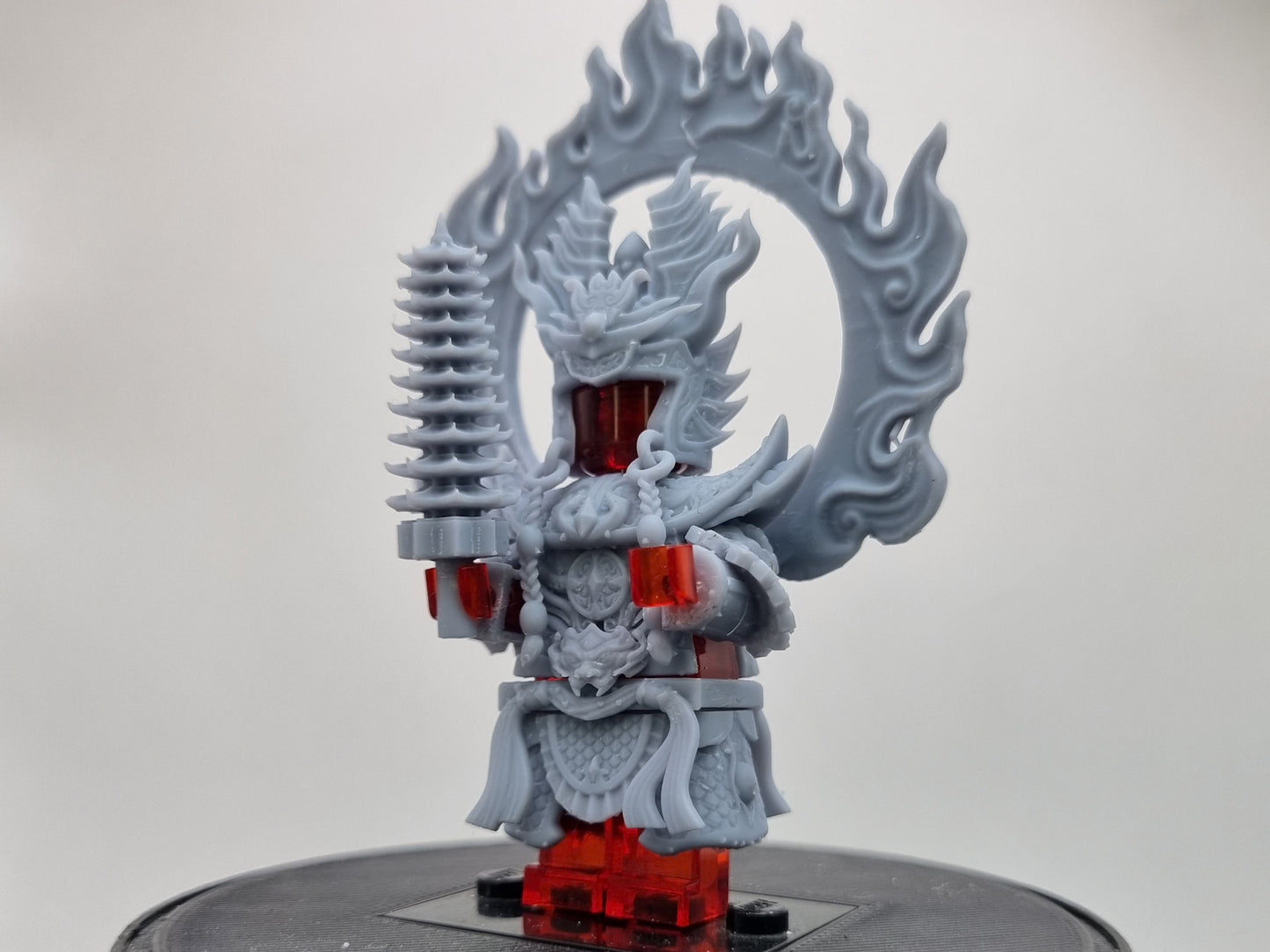 Building toy custom 3D printed flame warrior!