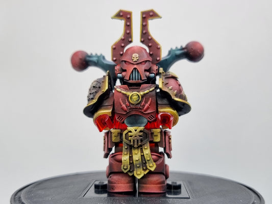Building toy custom painted evil red galactic marine