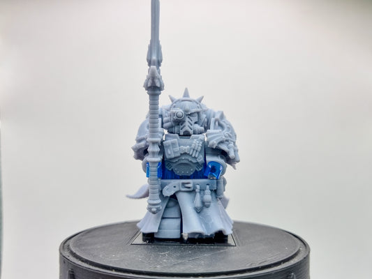 Building toy custom 3D printed galactic marine with spear!