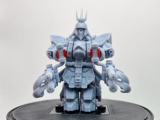 Building toy custom 3D printed big red evil mech warrior!