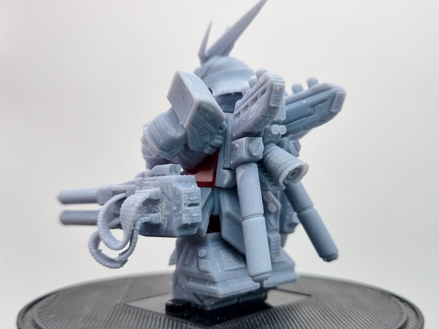 Building toy custom 3D printed big red evil mech warrior!