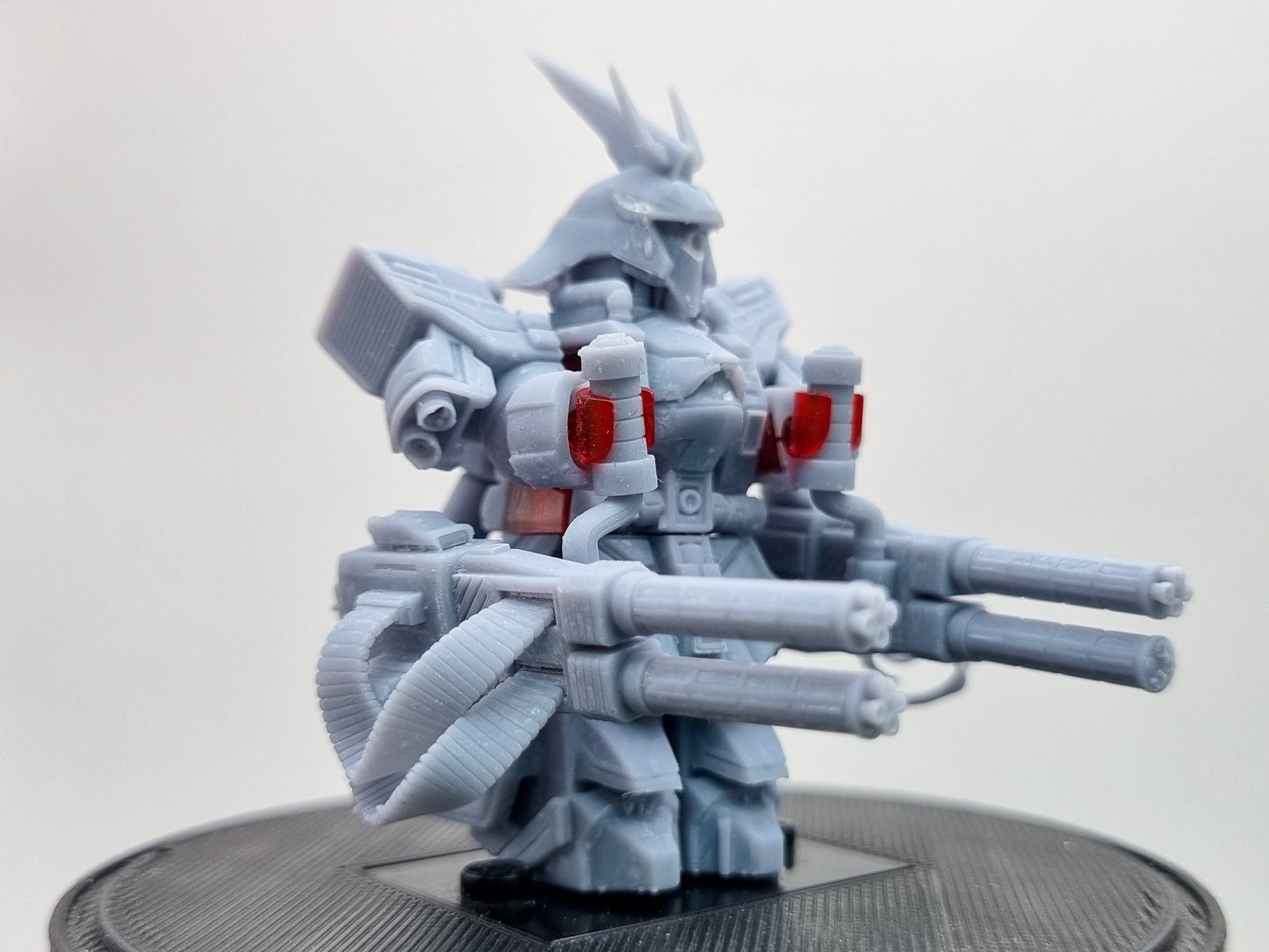 Building toy custom 3D printed big red evil mech warrior!