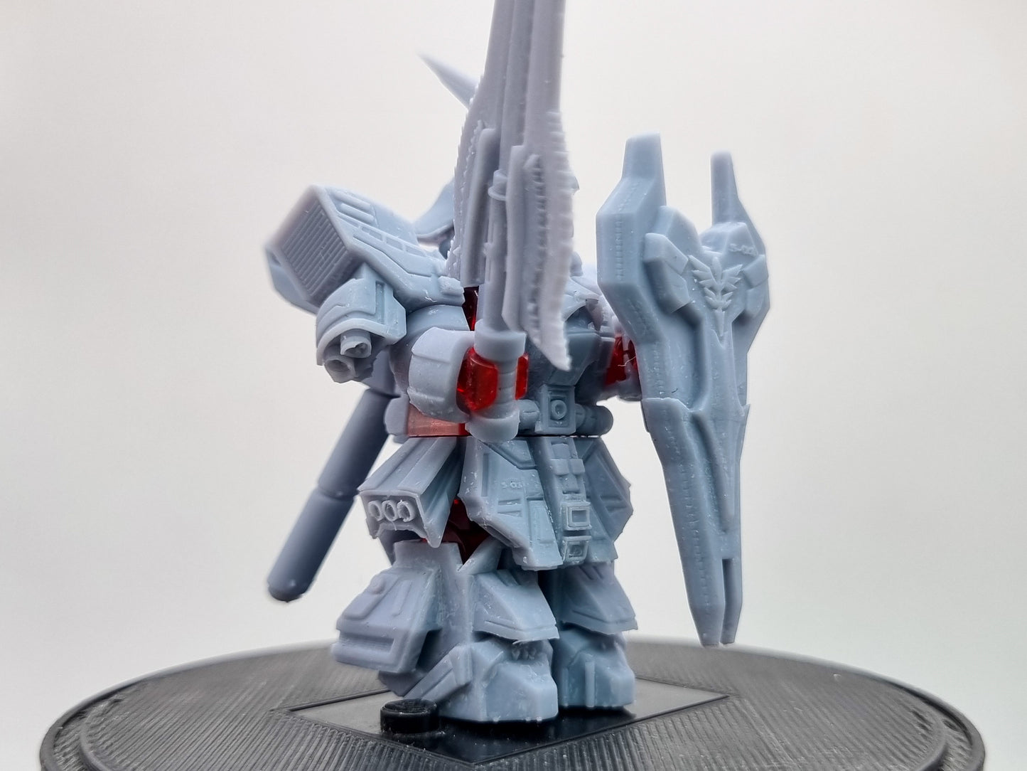Building toy custom 3D printed big red evil mech warrior!