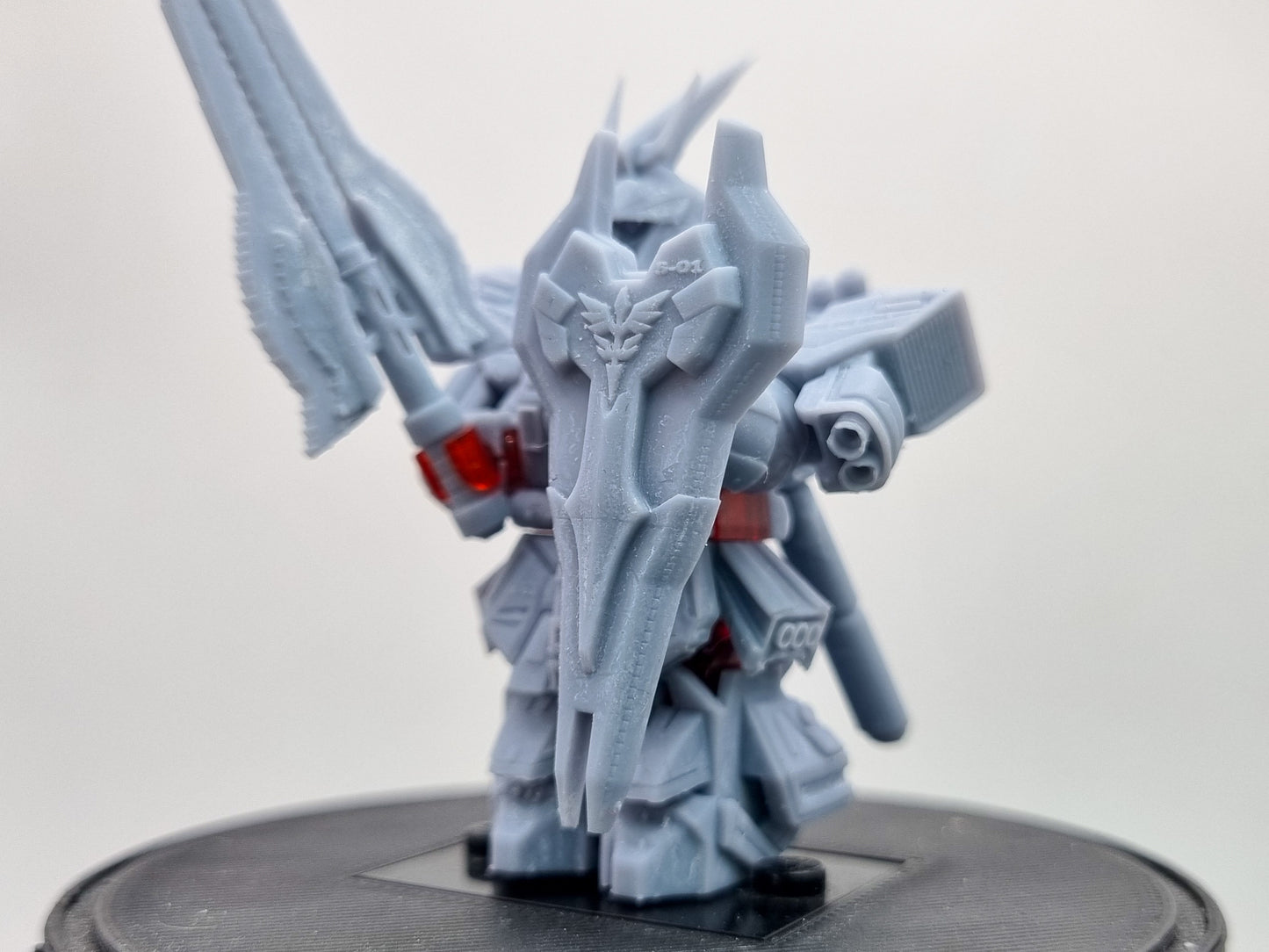 Building toy custom 3D printed big red evil mech warrior!