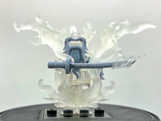 Custom 3D printed bald old guy in flames!