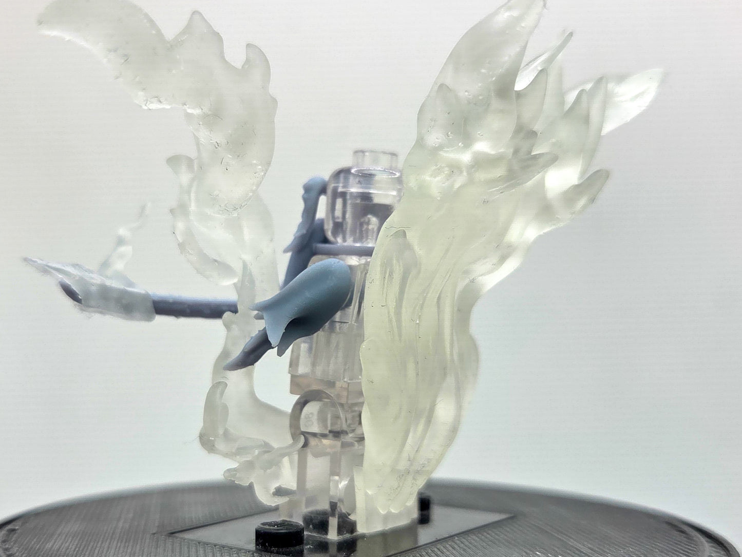 Custom 3D printed bald old guy in flames!