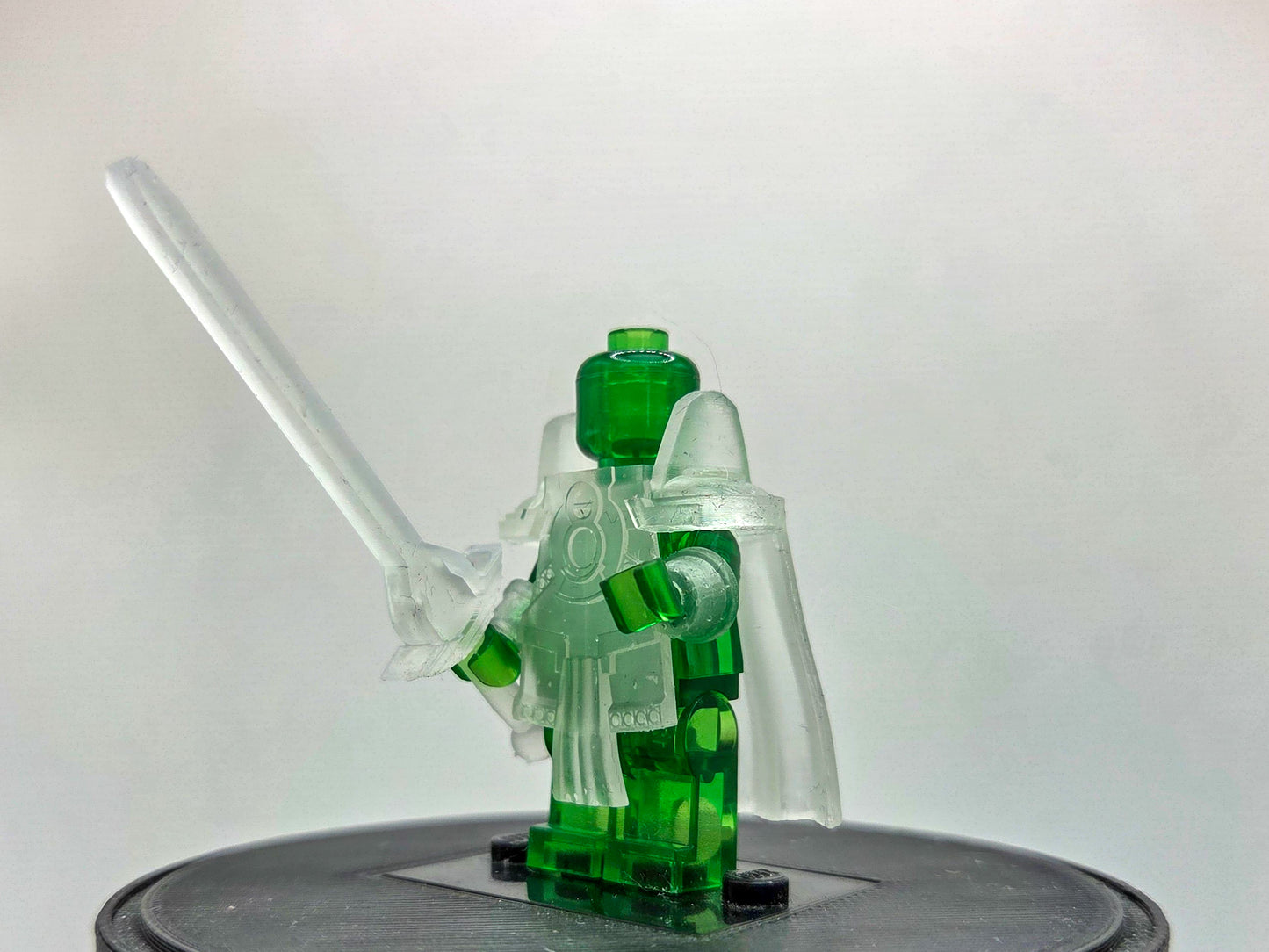 Custom 3D printed green guy his armor!