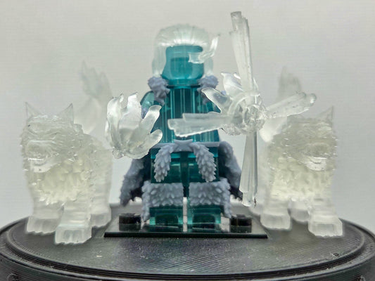 Custom 3D printed number 1 guy with wolves!