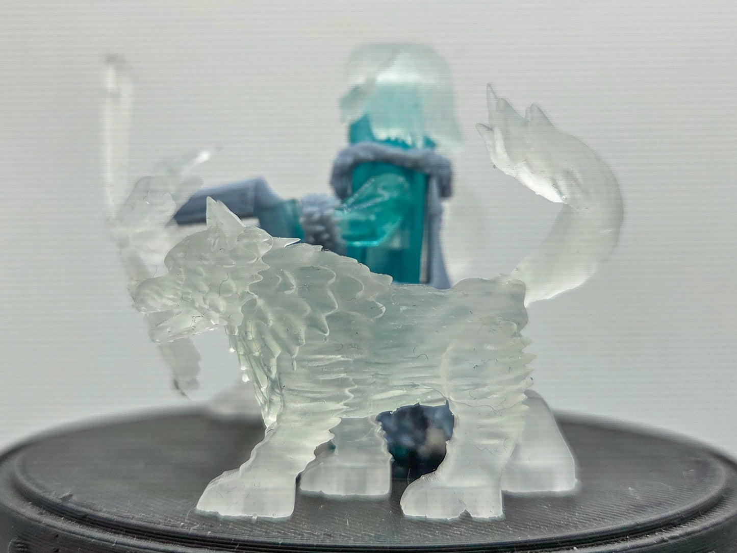 Custom 3D printed number 1 guy with wolves!