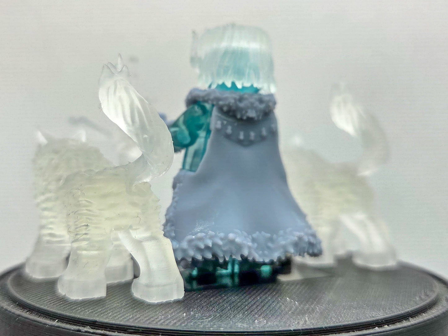 Custom 3D printed number 1 guy with wolves!