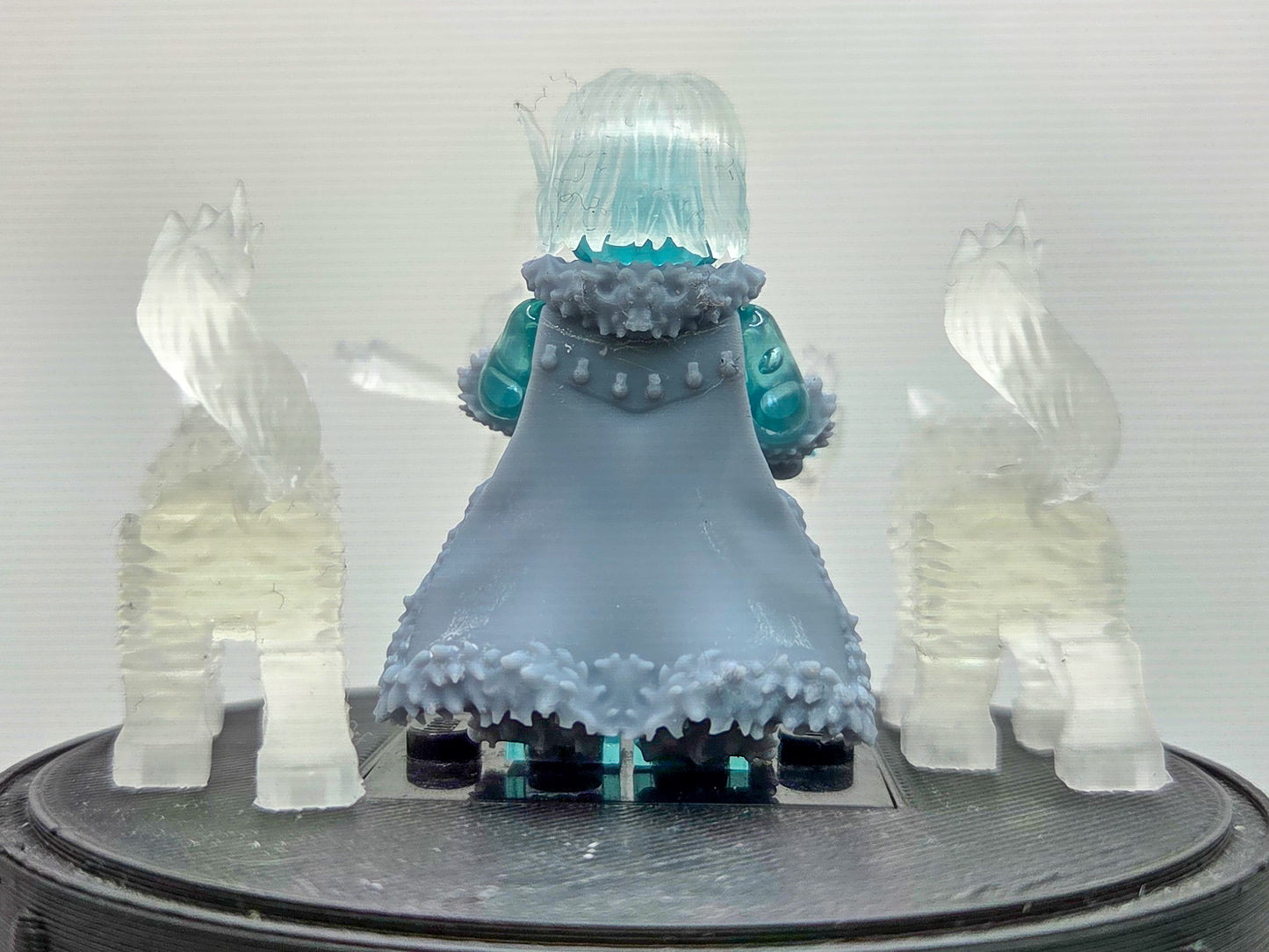 Custom 3D printed number 1 guy with wolves!