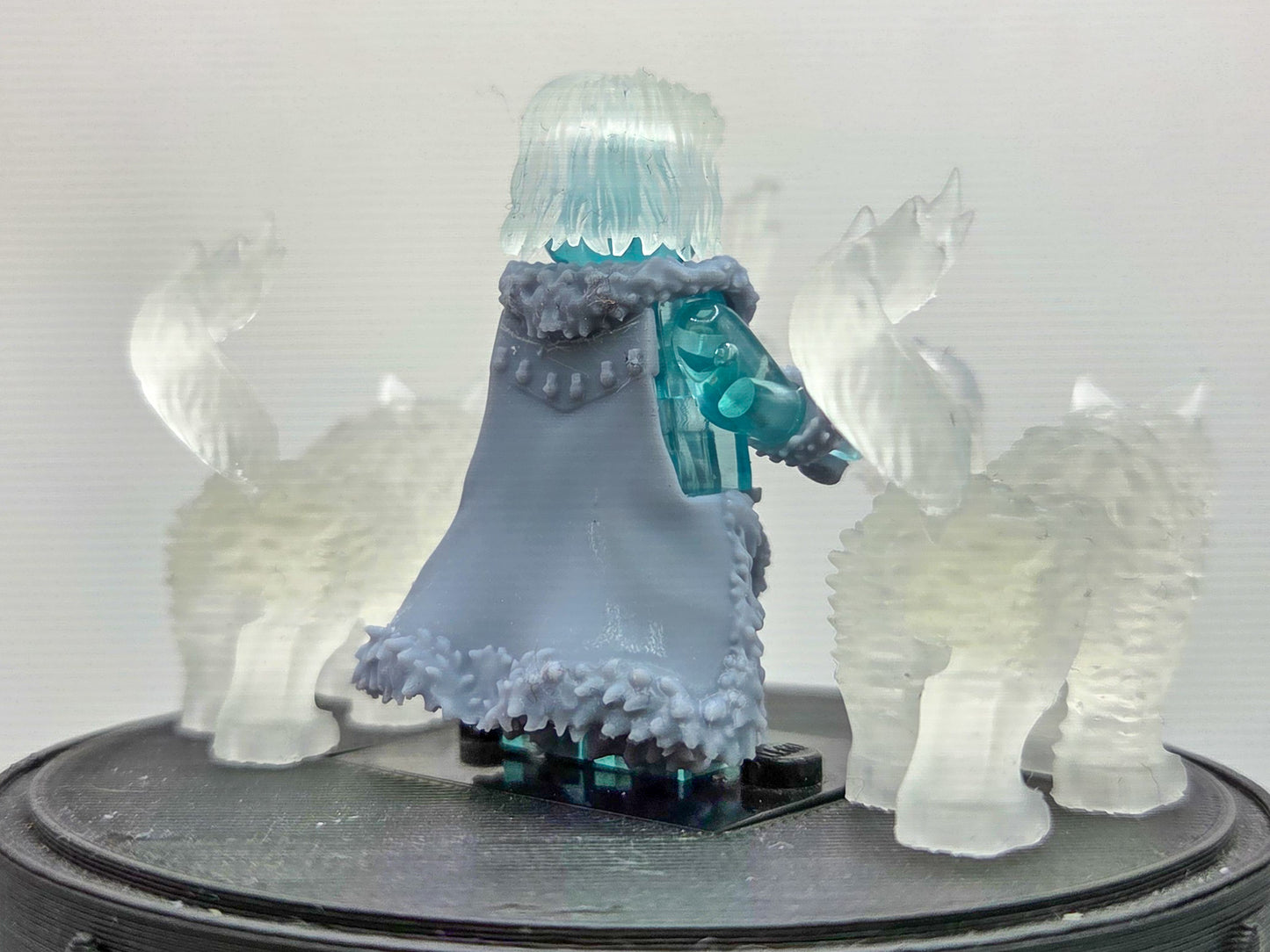 Custom 3D printed number 1 guy with wolves!