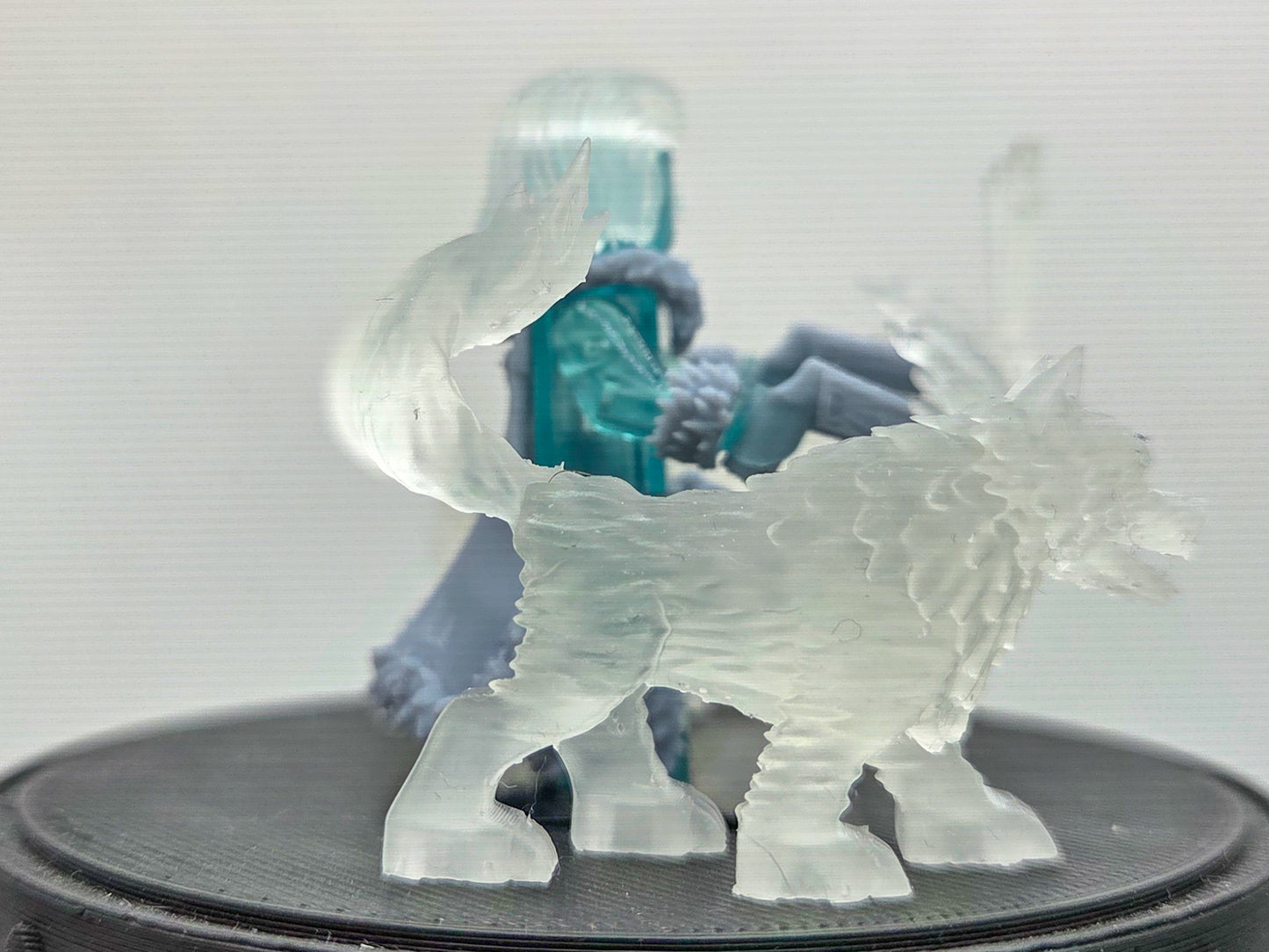 Custom 3D printed number 1 guy with wolves!
