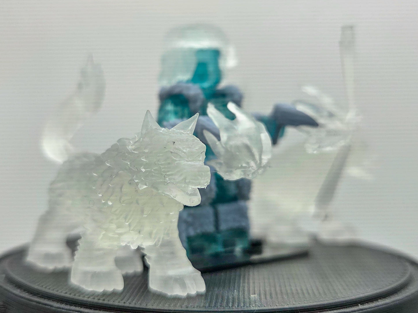 Custom 3D printed number 1 guy with wolves!