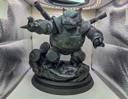 Custom 3D printed mecha turtle statue!
