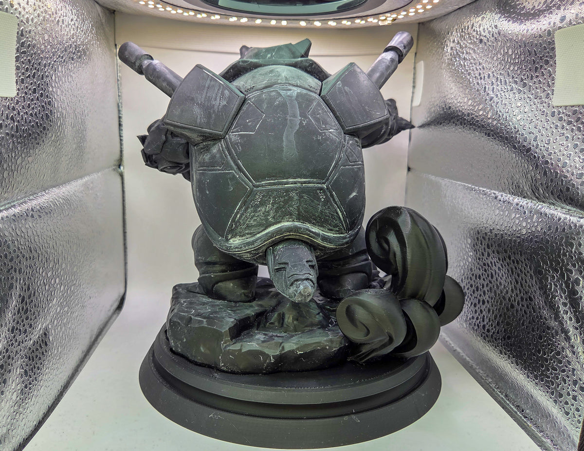 Custom 3D printed mecha turtle statue!