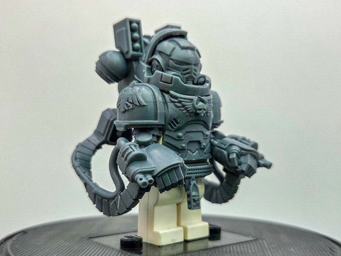 Custom 3D printed space warrior heavy armor suit!