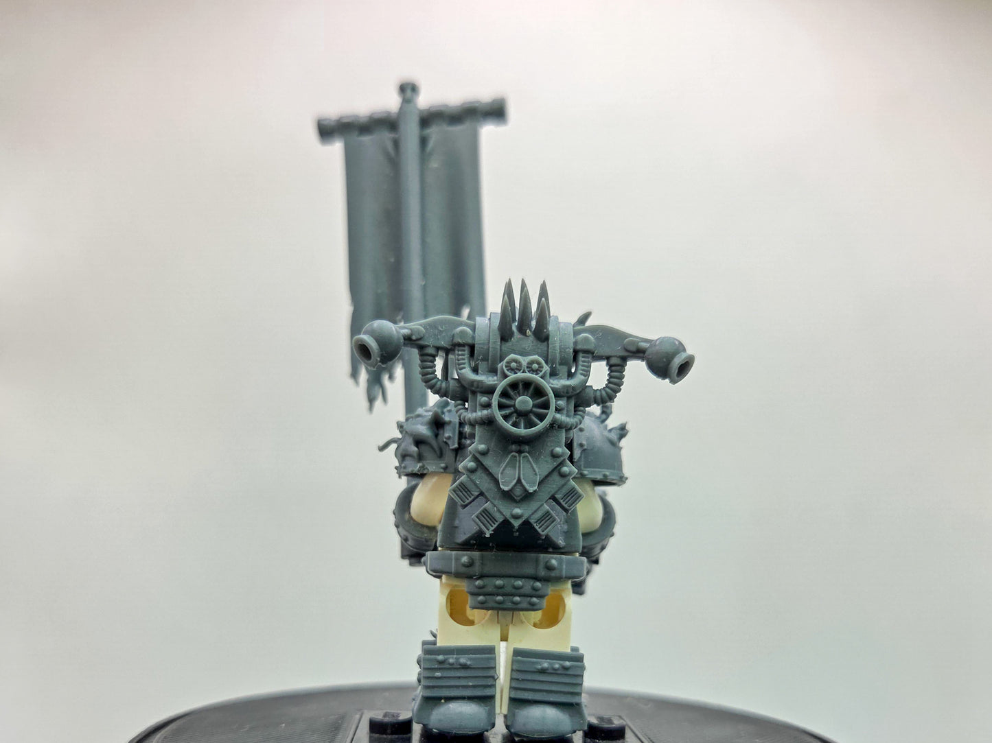 Custom 3D printed plagued space warrior waving flag!