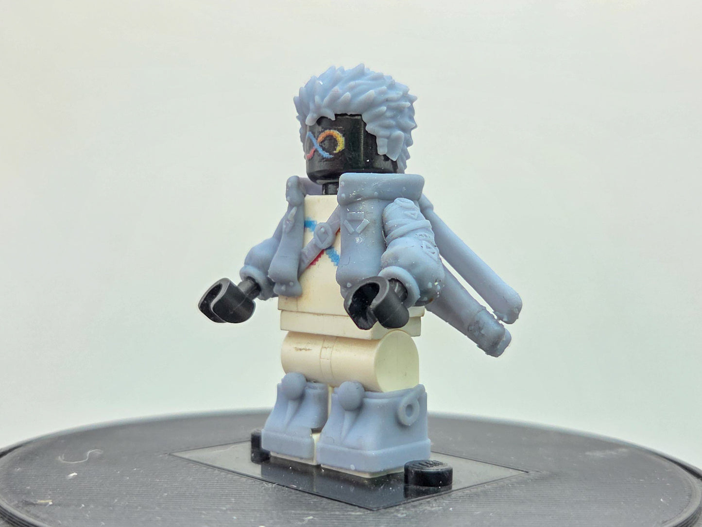 Custom 3D printed 3 sword pirate in egg shaped outfit!
