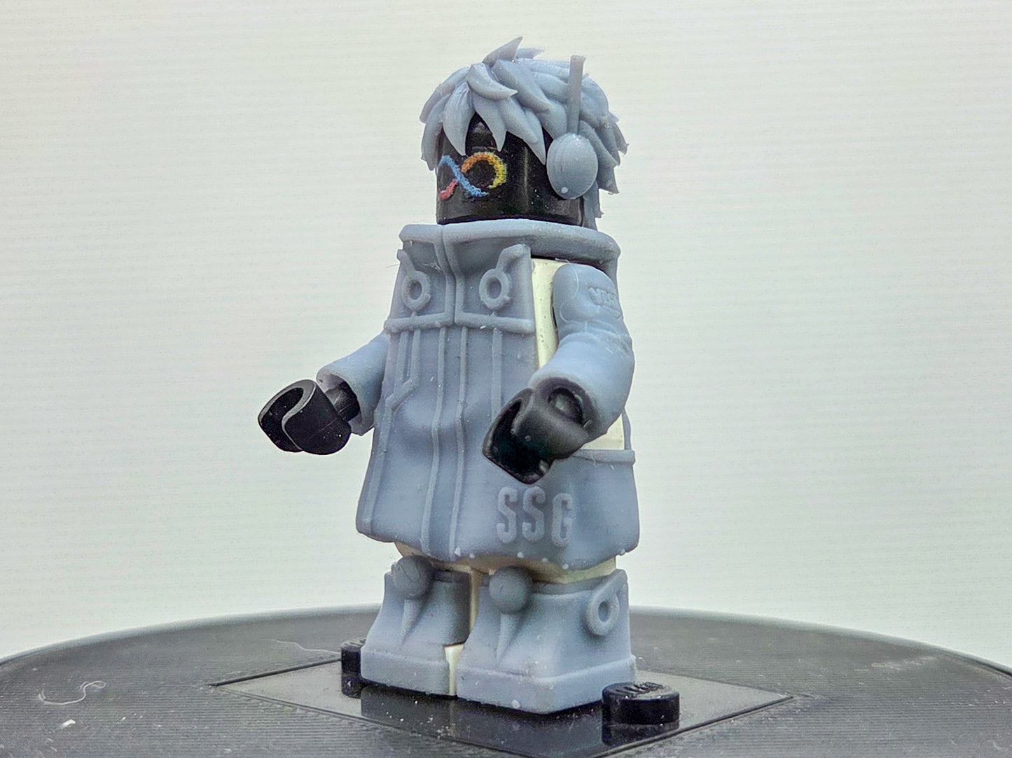Custom 3D printed pirate made from rubber egg shaped outfit v2