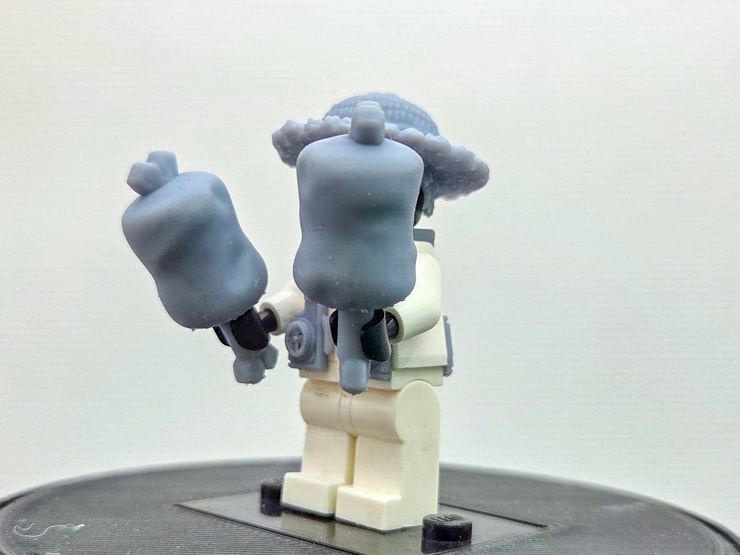 Custom 3D printed rubber pirate ready to eat for movie!