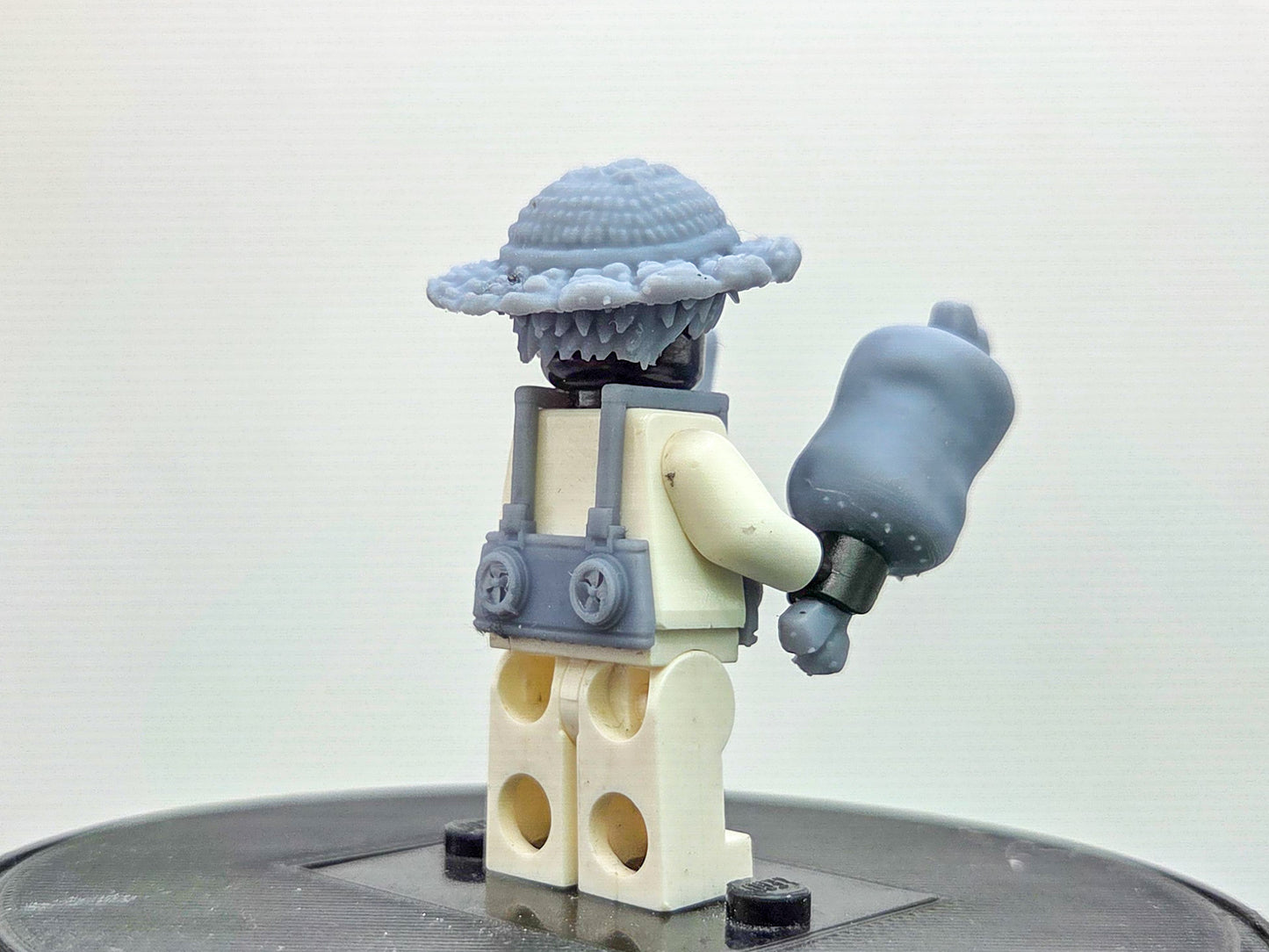 Custom 3D printed rubber pirate ready to eat for movie!