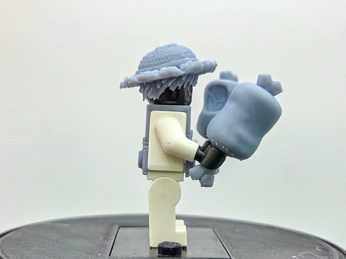 Custom 3D printed rubber pirate ready to eat for movie!