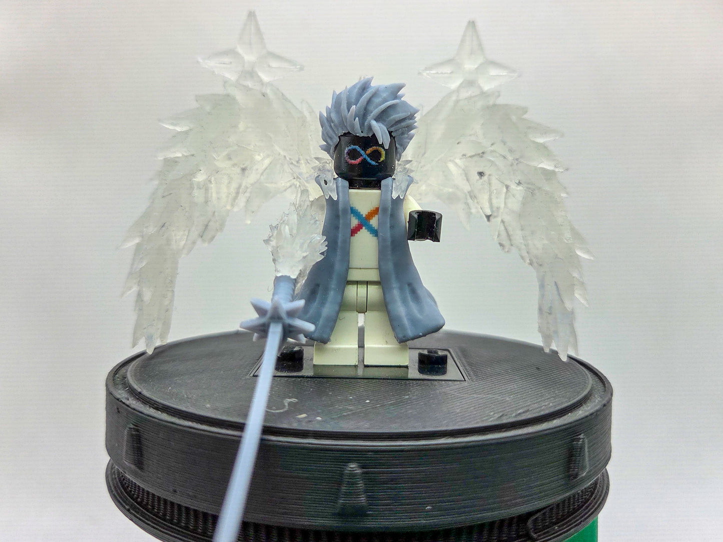 Custom 3D printed soul fighter high ranking ice kid with wings out!