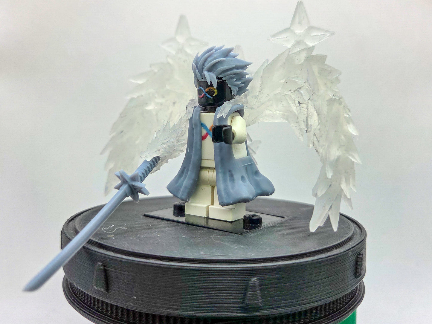 Custom 3D printed soul fighter high ranking ice kid with wings out!