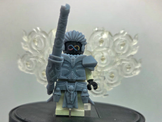 Custom 3D printed the one in golden armor!