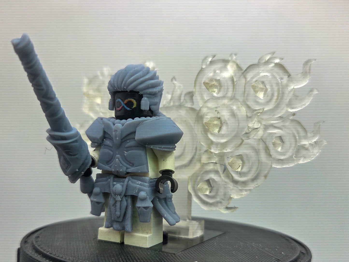 Custom 3D printed the one in golden armor!
