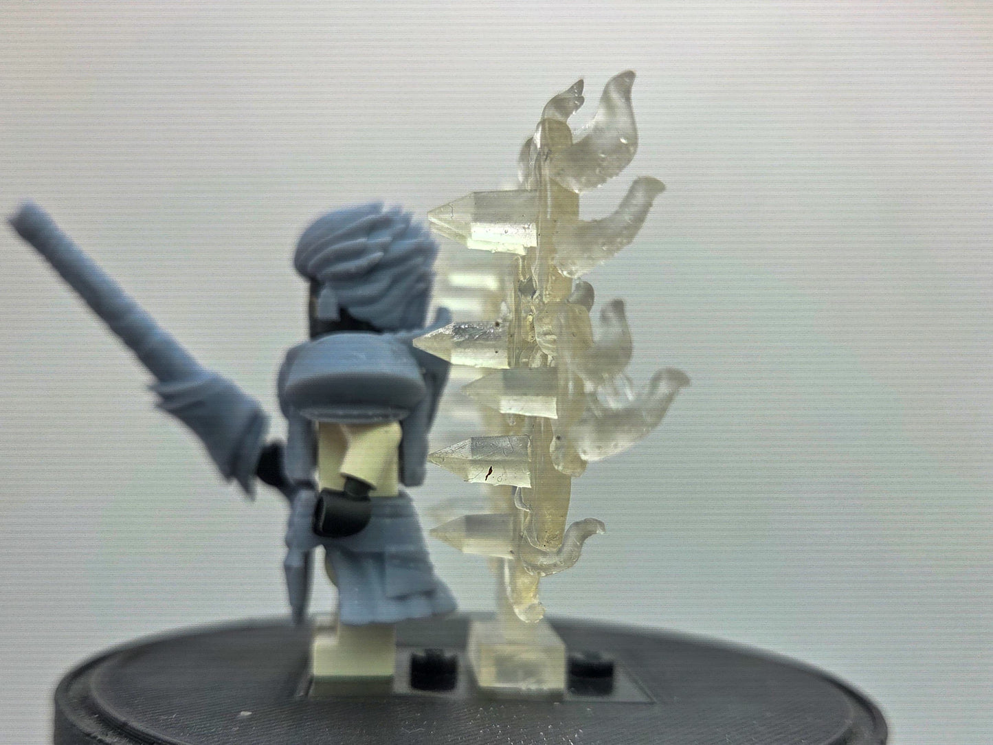 Custom 3D printed the one in golden armor!