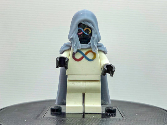 Custom 3D printed girl with hood super hero!