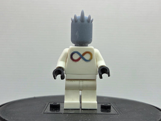 Custom 3D printed 3 spikes on top red ring wearer!