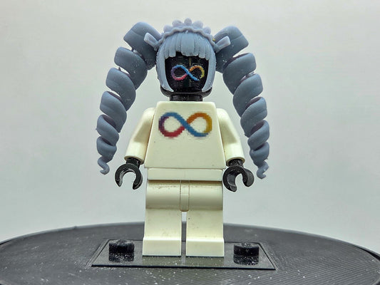 Custom 3D printed anime curly hair