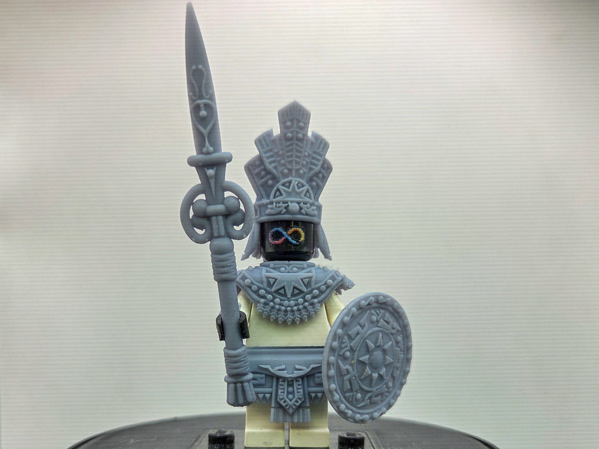 Custom 3D printed aztec warrior armor!